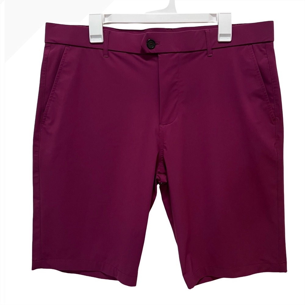 Greyson Men's Golf Shorts Burgundy Performance Stretch Flat Front